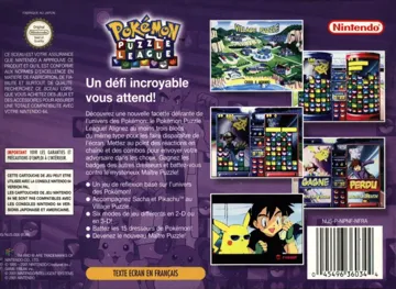 Pokemon Puzzle League (France) (Wii Virtual Console) box cover back